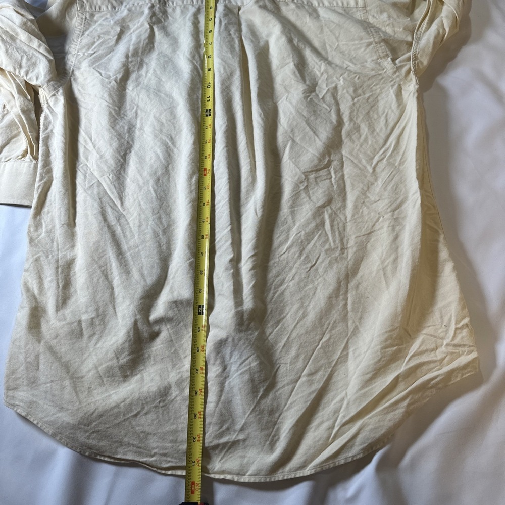 Nautica Yellow Button-Down Oxford‎ Shirt Men's Large Preppy - Picture 6 of 8